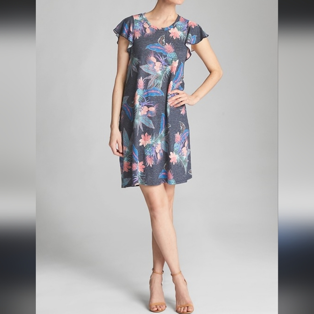 GAP Print Flutter Swing Dress - XS